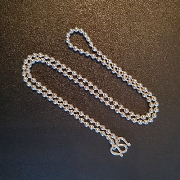 23 Silver Ball Chain Necklace - UNISEX